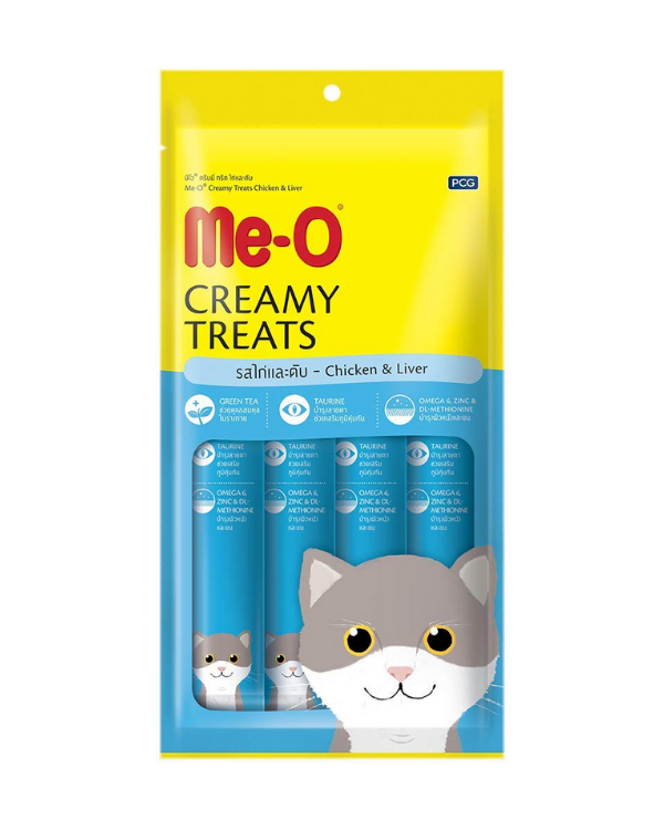 Meo Creamy Treats Chicken and Liver Flavored Sticks | Multiple Sizes |