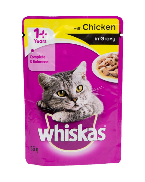 Whiskas Adult Chicken In Gravy Wet Pouch| Multiple Sizes |